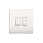 Vintage Range Matt White Switches & Sockets, XWH - 2 Gang Rocker Switch by Heritage Brass By M-Marcus