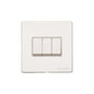 Vintage Range Matt White Switches & Sockets, XWH - 3 Gang Rocker Switch by Heritage Brass By M-Marcus