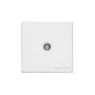 Vintage Range Matt White Switches & Sockets, XWH - 1 Gang Isolated TV Coaxial Socket by Heritage Brass By M-Marcus
