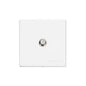 Vintage Range Matt White Switches & Sockets, XWH - 1 Gang Satellite Socket by Heritage Brass By M-Marcus
