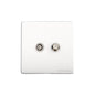 Vintage Range Matt White Switches & Sockets, XWH - TV/Satellite Socket by Heritage Brass By M-Marcus