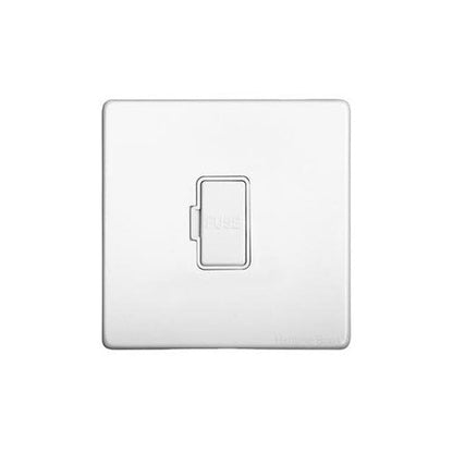Vintage Range Matt White Switches & Sockets, XWH - Unswitched Spur (13 Amp) by Heritage Brass By M-Marcus