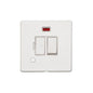 Vintage Range Matt White Switches & Sockets, XWH - Switched Spur with Neon + Cord (13 Amp) by Heritage Brass By M-Marcus