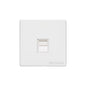 Vintage Range Matt White Switches & Sockets, XWH - 1 Gang Secondary Line Socket by Heritage Brass By M-Marcus