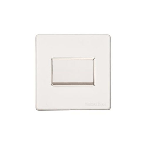 Vintage Range Matt White Switches & Sockets, XWH - 6A Triple Pole Fan Isolator Switch by Heritage Brass By M-Marcus