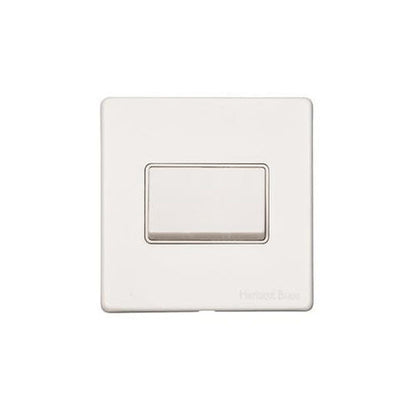 Vintage Range Matt White Switches & Sockets, XWH - 6A Triple Pole Fan Isolator Switch by Heritage Brass By M-Marcus