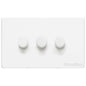 Vintage Range Matt White Switches & Sockets, XWH - 3G Multi Location Secondary Dimmer by Heritage Brass By M-Marcus