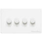 Vintage Range Matt White Switches & Sockets, XWH - 4G Multi Location Secondary Dimmer by Heritage Brass By M-Marcus