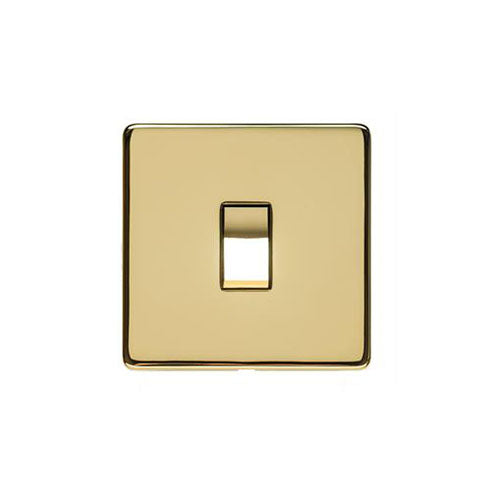 Studio Range Polished Brass Switches & Sockets, Y01 - 1 Gang Rocker Switch by Heritage Brass By M-Marcus