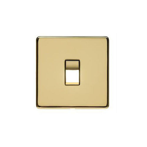 Studio Range Polished Brass Switches & Sockets, Y01 - 1 Gang Intermediate Rocker Switch by Heritage Brass By M-Marcus