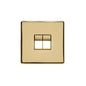 Studio Range Polished Brass Switches & Sockets, Y01 - 2 Gang Rocker Switch by Heritage Brass By M-Marcus
