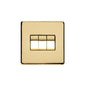Studio Range Polished Brass Switches & Sockets, Y01 - 3 Gang Rocker Switch by Heritage Brass By M-Marcus