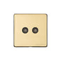 Studio Range Polished Brass Switches & Sockets, Y01 - 2 Gang TV Coaxial Socket by Heritage Brass By M-Marcus