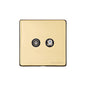 Studio Range Polished Brass Switches & Sockets, Y01 - TV/Satellite Socket by Heritage Brass By M-Marcus