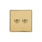 Studio Range Polished Brass Switches & Sockets, Y01 - 2 Gang Toggle Switch by Heritage Brass By M-Marcus