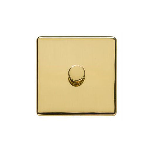Studio Range Polished Brass Switches & Sockets, Y01 - 1 Gang Dimmer 400 watts (Compatible with halogen/ incandescent bulbs) by Heritage Brass By M-Marcus