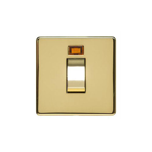 Studio Range Polished Brass Switches & Sockets, Y01 - 45A DP Cooker Switch with Neon (single plate) by Heritage Brass By M-Marcus