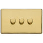 Studio Range Polished Brass Switches & Sockets, Y01 - 3G Multi Location Primary Dimmer by Heritage Brass By M-Marcus
