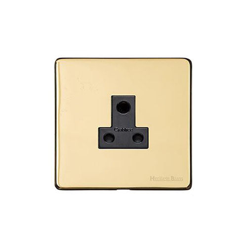 Studio Range Polished Brass Switches & Sockets, Y01 - 5 Amp 3 Round Pin Socket by Heritage Brass By M-Marcus