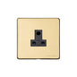 Studio Range Polished Brass Switches & Sockets, Y01 - 5 Amp 3 Round Pin Socket by Heritage Brass By M-Marcus
