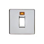 Studio Range Polished Chrome Switches & Sockets, Y02 - 20A Double Pole Switch with Neon by Heritage Brass By M-Marcus