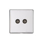 Studio Range Polished Chrome Switches & Sockets, Y02 - TV/FM Diplexed Socket by Heritage Brass By M-Marcus