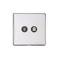 Studio Range Polished Chrome Switches & Sockets, Y02 - TV/Satellite Socket by Heritage Brass By M-Marcus