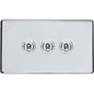 Studio Range Polished Chrome Switches & Sockets, Y02 - 3 Gang Toggle Switch by Heritage Brass By M-Marcus