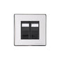 Studio Range Polished Chrome Switches & Sockets, Y02 - 2 Gang Secondary Line Socket by Heritage Brass By M-Marcus