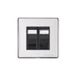 Studio Range Polished Chrome Switches & Sockets, Y02 - 2 Gang RJ45 by Heritage Brass By M-Marcus
