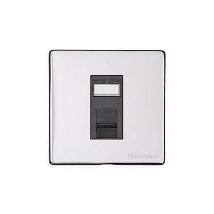 Studio Range Polished Chrome Switches & Sockets, Y02 - 1 Gang CAT6 by Heritage Brass By M-Marcus
