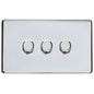 Studio Range Polished Chrome Switches & Sockets, Y02 - 3G Multi Location Secondary Dimmer by Heritage Brass By M-Marcus