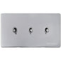 Studio Range Polished Chrome Switches & Sockets, Y02 - 3 Gang Stockholm Toggle by Heritage Brass By M-Marcus