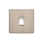 Studio Range Satin Nickel Switches & Sockets, Y05 - 1 Gang Intermediate Rocker Switch by Heritage Brass By M-Marcus
