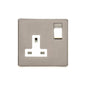 Studio Range Satin Nickel Switches & Sockets, Y05 - Single Socket (13 Amp) by Heritage Brass By M-Marcus