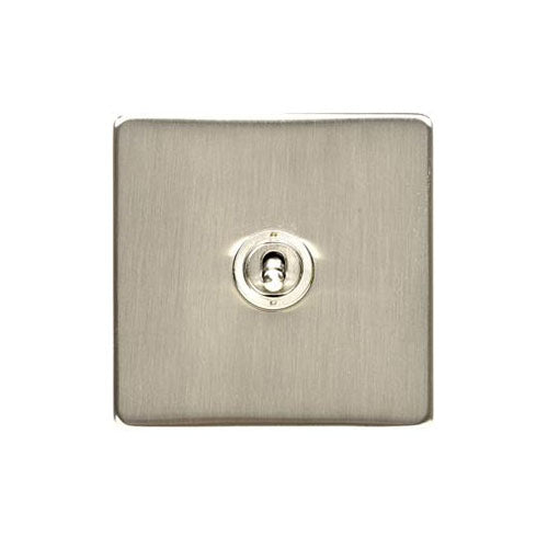 Studio Range Satin Nickel Switches & Sockets, Y05 - 1 Gang Toggle Switch by Heritage Brass By M-Marcus