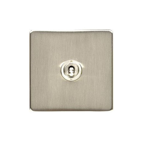 Studio Range Satin Nickel Switches & Sockets, Y05 - 1 Gang Intermediate Toggle Switch by Heritage Brass By M-Marcus