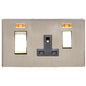 Studio Range Satin Nickel Switches & Sockets, Y05 - 45A Cooker Unit + 13A Socket by Heritage Brass By M-Marcus
