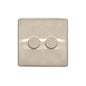 Studio Range Satin Nickel Switches & Sockets, Y05 - 2 Gang Dimmer 250 watts (Compatible with halogen/ incandescent bulbs) by Heritage Brass By M-Marcus