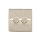 Studio Range Satin Nickel Switches & Sockets, Y05 - 2 Gang Dimmer 400 watts (Compatible with halogen/ incandescent bulbs) by Heritage Brass By M-Marcus