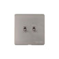 Studio Range Satin Nickel Switches & Sockets, Y05 - 2 Gang Stockholm Toggle by Heritage Brass By M-Marcus