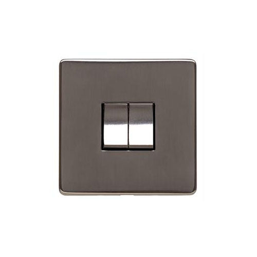 Studio Range Polished Bronze Switches & Sockets, Y07 - 2 Gang Rocker Switch by Heritage Brass By M-Marcus