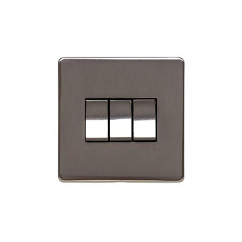 Studio Range Polished Bronze Switches & Sockets, Y07 - 3 Gang Rocker Switch by Heritage Brass By M-Marcus