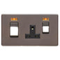 Studio Range Polished Bronze Switches & Sockets, Y07 - 45A Cooker Unit + 13A Socket by Heritage Brass By M-Marcus