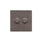 Studio Range Polished Bronze Switches & Sockets, Y07 - 2 Gang Dimmer 250 watts (Compatible with halogen/ incandescent bulbs) by Heritage Brass By M-Marcus