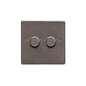 Studio Range Polished Bronze Switches & Sockets, Y07 - 2 Gang Dimmer 400 watts (Compatible with halogen/ incandescent bulbs) by Heritage Brass By M-Marcus