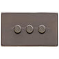 Studio Range Polished Bronze Switches & Sockets, Y07 - 3G Multi Location Primary Dimmer by Heritage Brass By M-Marcus