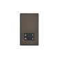 Studio Range Polished Bronze Switches & Sockets, Y07 - Shaver Socket Output Voltage 110/240V by Heritage Brass By M-Marcus