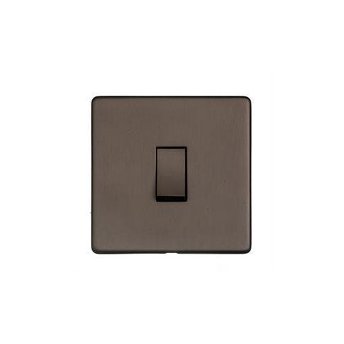 Studio Range Matt Bronze Switches & Sockets, Y09 - 1 Gang Intermediate Rocker Switch by Heritage Brass By M-Marcus