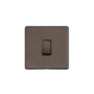 Studio Range Matt Bronze Switches & Sockets, Y09 - 1 Gang Intermediate Rocker Switch by Heritage Brass By M-Marcus